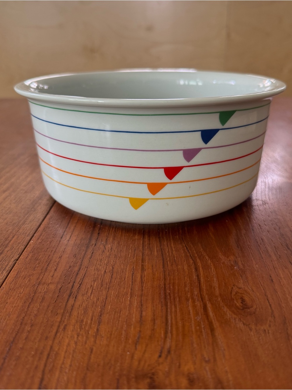 Vintage 80s Block Sextet Harmony Serving Bowl Vista Alegre Jack Prince Rainbow